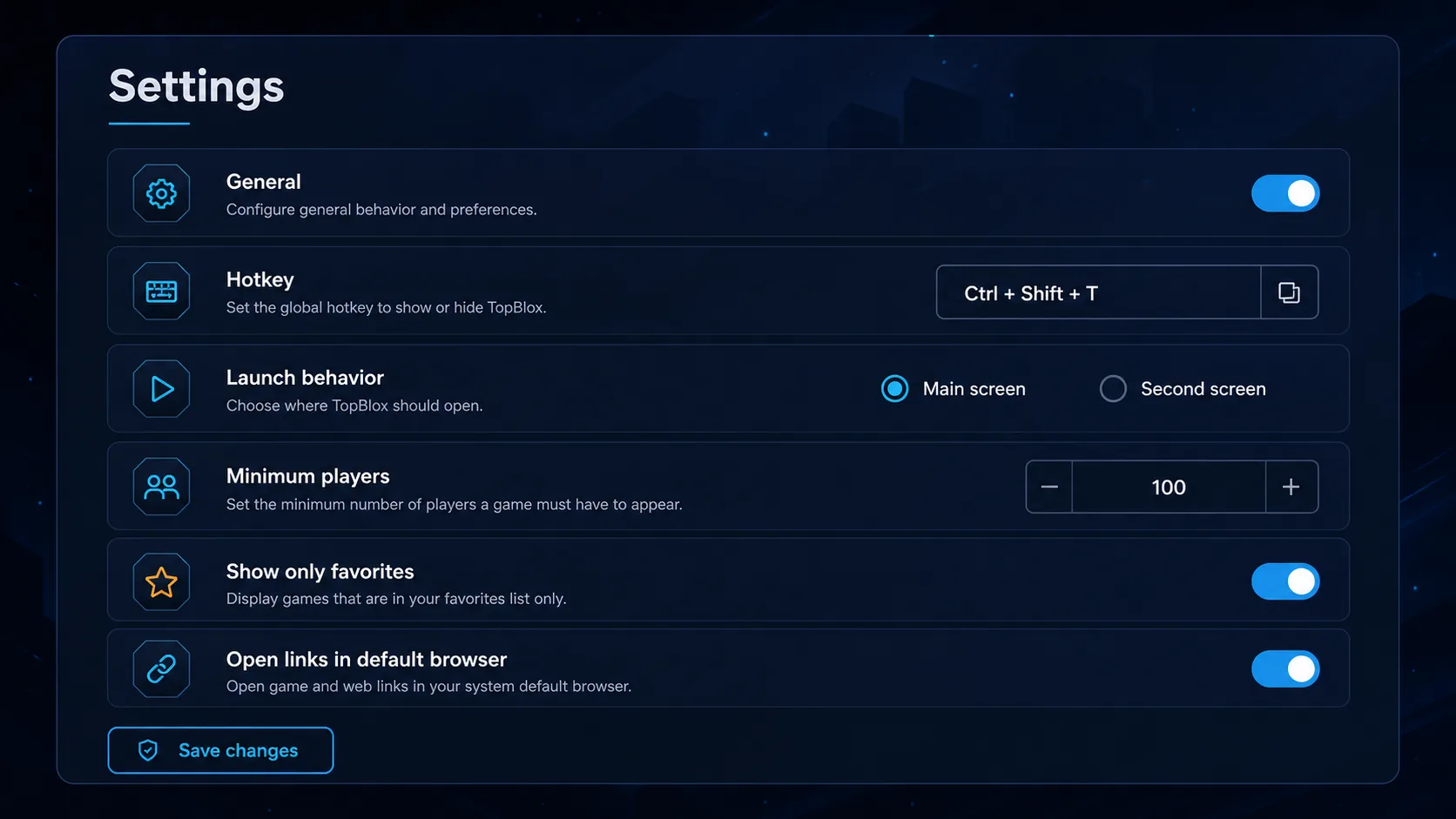 TopBlox play stats panel